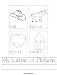 My Letter H Pictures Worksheet