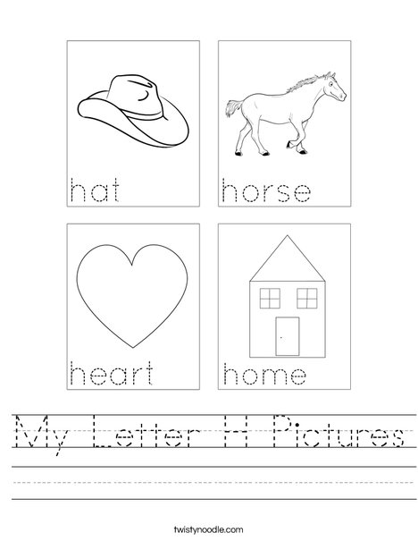 My Letter H Pictures Worksheet