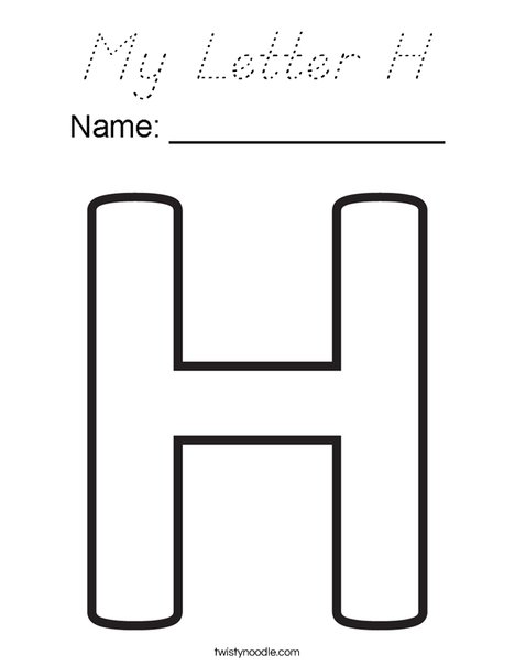 My Letter H Coloring Page