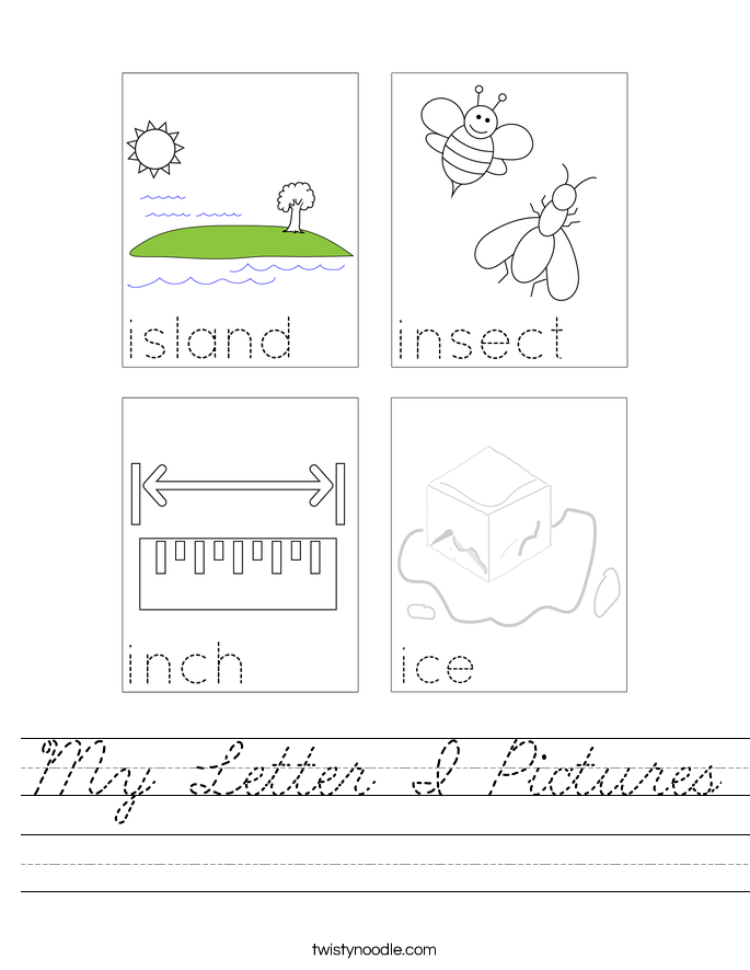 My Letter I Pictures Worksheet