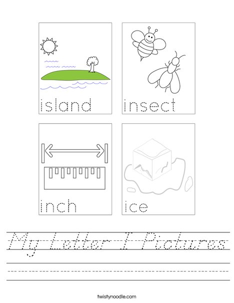 My Letter I Pictures Worksheet