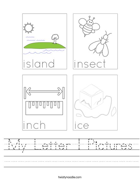 My Letter I Pictures Worksheet