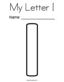 My Letter I Coloring Page
