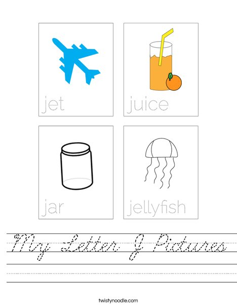 My Letter J Pictures Worksheet