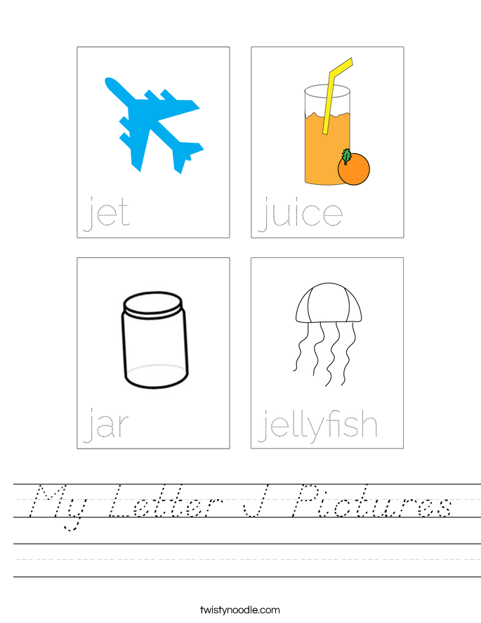 My Letter J Pictures Worksheet