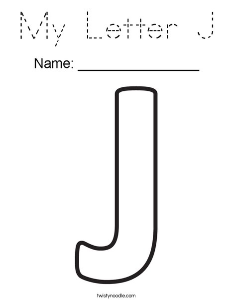 My Letter J Coloring Page