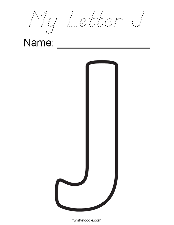 My Letter J Coloring Page