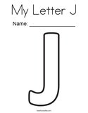 My Letter J Coloring Page