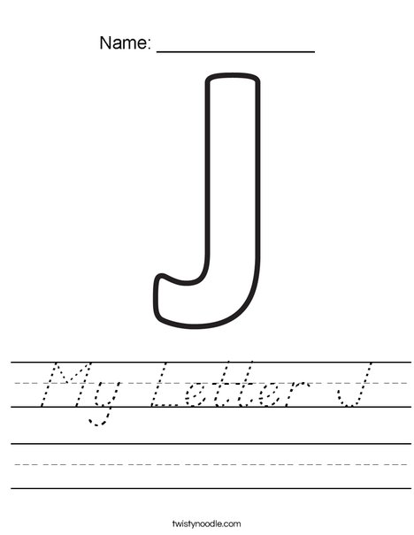 My Letter J Worksheet