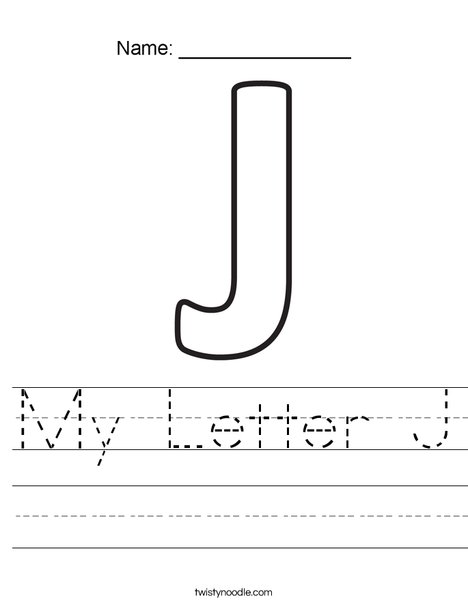 My Letter J Worksheet