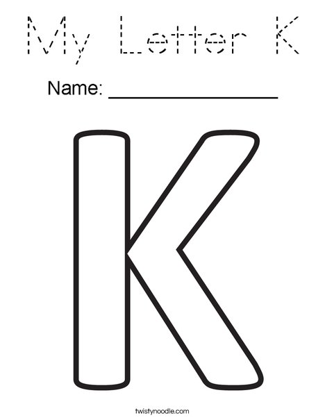 My Letter K Coloring Page