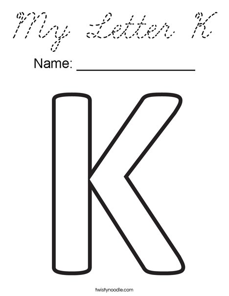 My Letter K Coloring Page