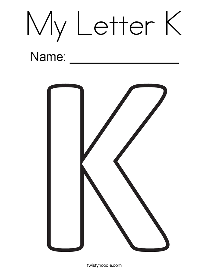 My Letter K Coloring Page Twisty Noodle My Letter K Coloring Page Twisty Noodle