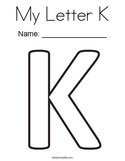 My Letter K Coloring Page