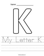 My Letter K Handwriting Sheet