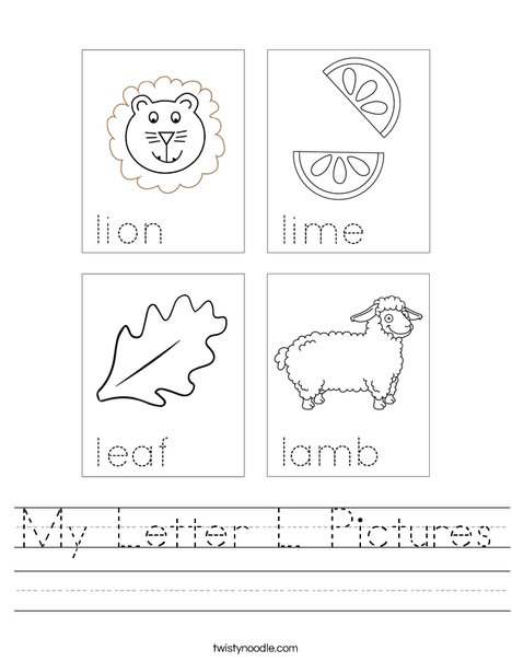 My Letter L Pictures Worksheet