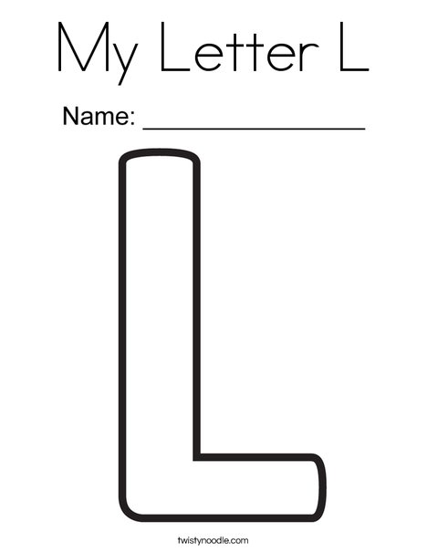 My Letter L Coloring Page