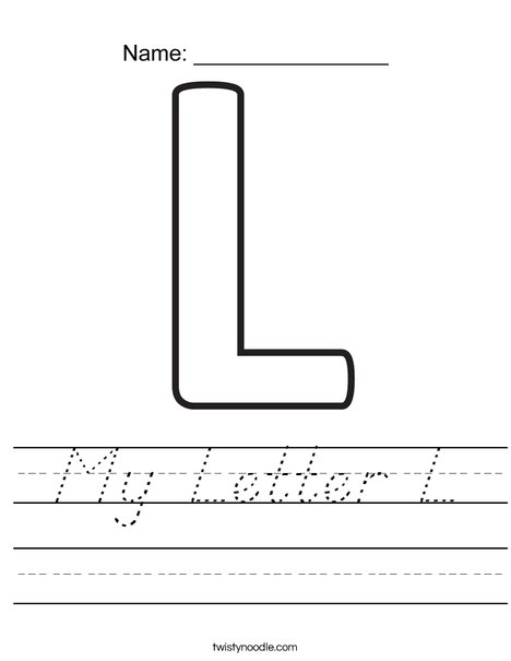 My Letter L Worksheet