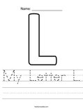 My Letter L Worksheet