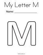 My Letter M Coloring Page