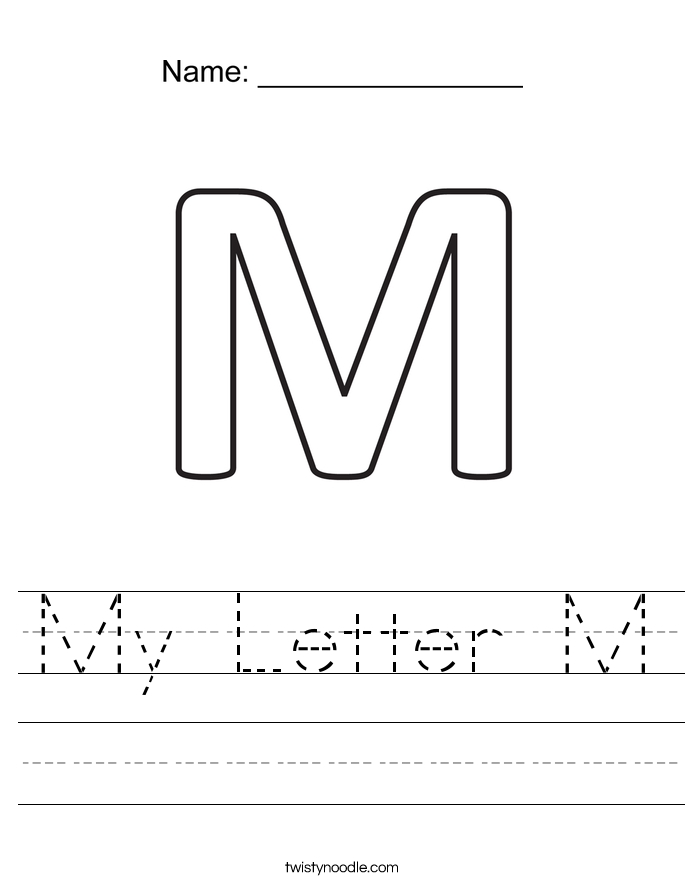 My Letter M Worksheet