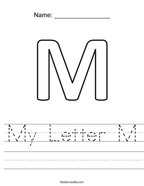 My Letter M Handwriting Sheet