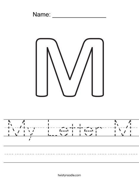 My Letter M Worksheet