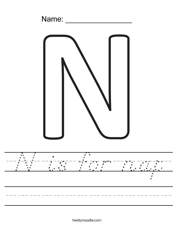 N is for nap Worksheet