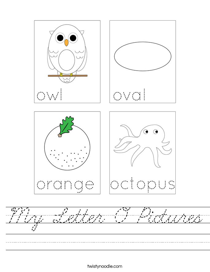 My Letter O Pictures Worksheet
