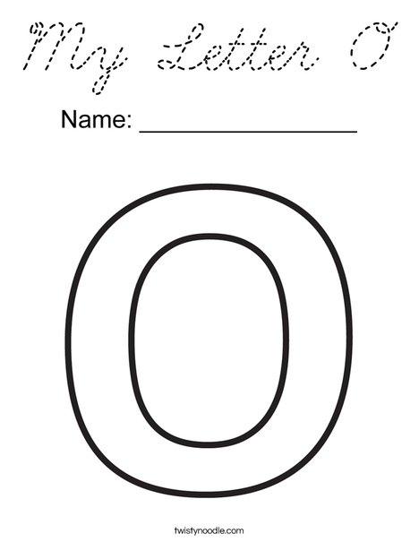 My Letter O Coloring Page