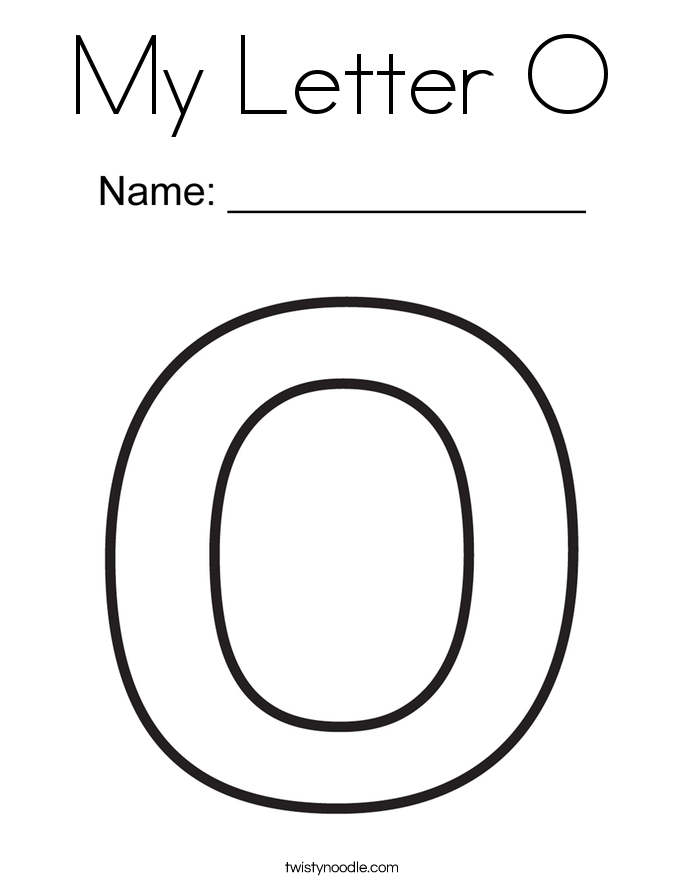My Letter O Coloring Page