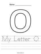 My Letter O Handwriting Sheet