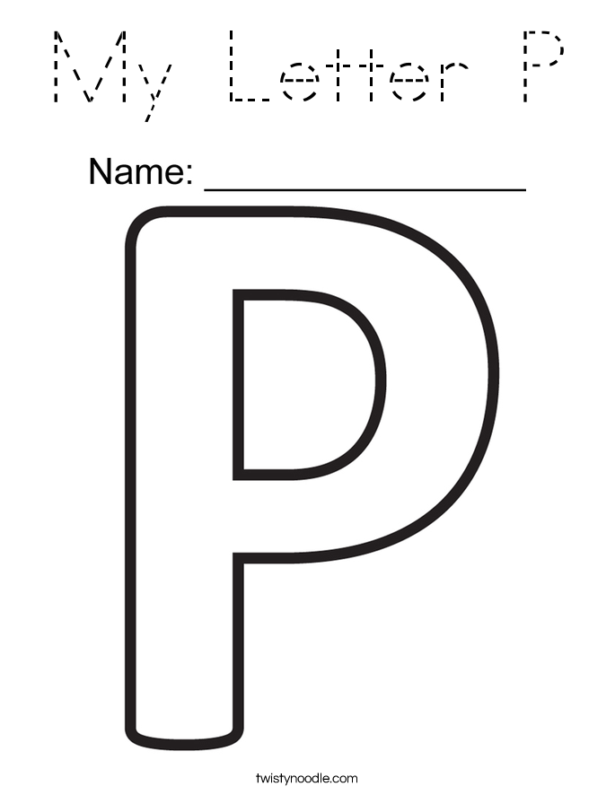 My Letter P Coloring Page
