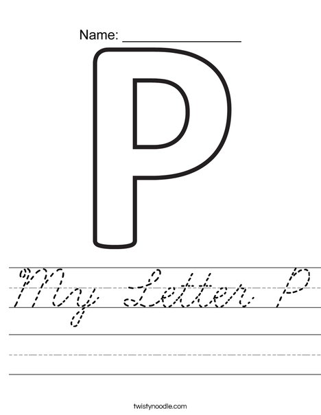 My Letter P Worksheet
