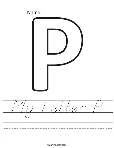 My Letter P Worksheet