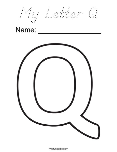My Letter Q Coloring Page
