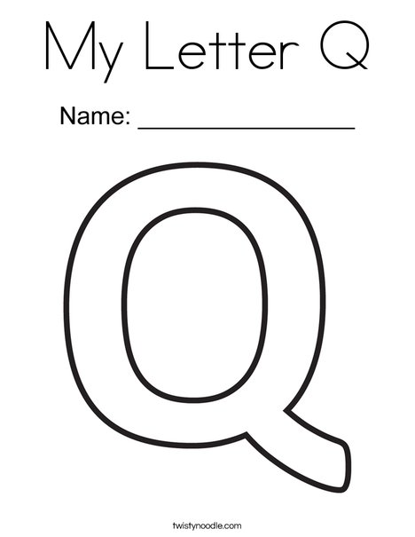 my letter q coloring page twisty noodle