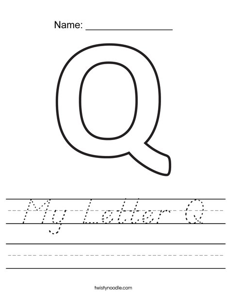 My Letter Q Worksheet