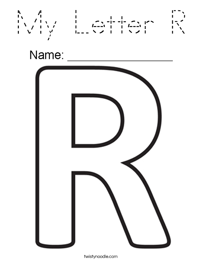 My Letter R Coloring Page