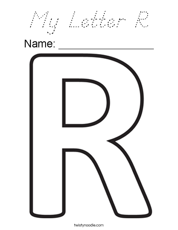 My Letter R Coloring Page