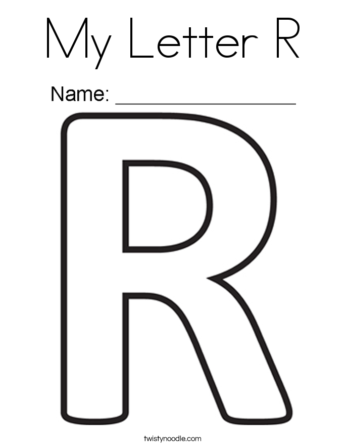 My Letter R Coloring Page Twisty Noodle My Letter R Coloring Page Twisty Noodle