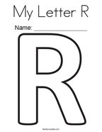My Letter R Coloring Page