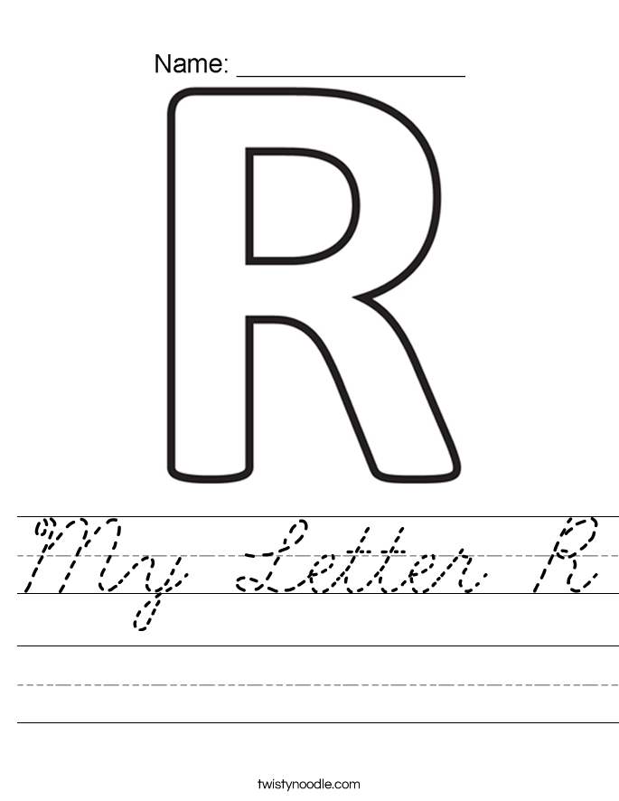 My Letter R Worksheet