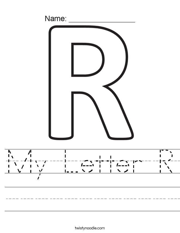 my letter r worksheet twisty noodle