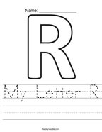 My Letter R Handwriting Sheet