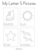 My Letter S Pictures Coloring Page
