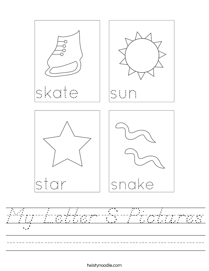 My Letter S Pictures Worksheet