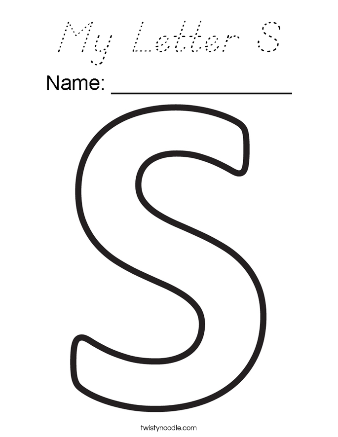 My Letter S Coloring Page