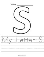 My Letter S Handwriting Sheet