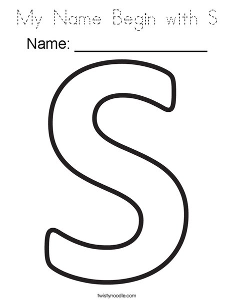 My Letter S Coloring Page